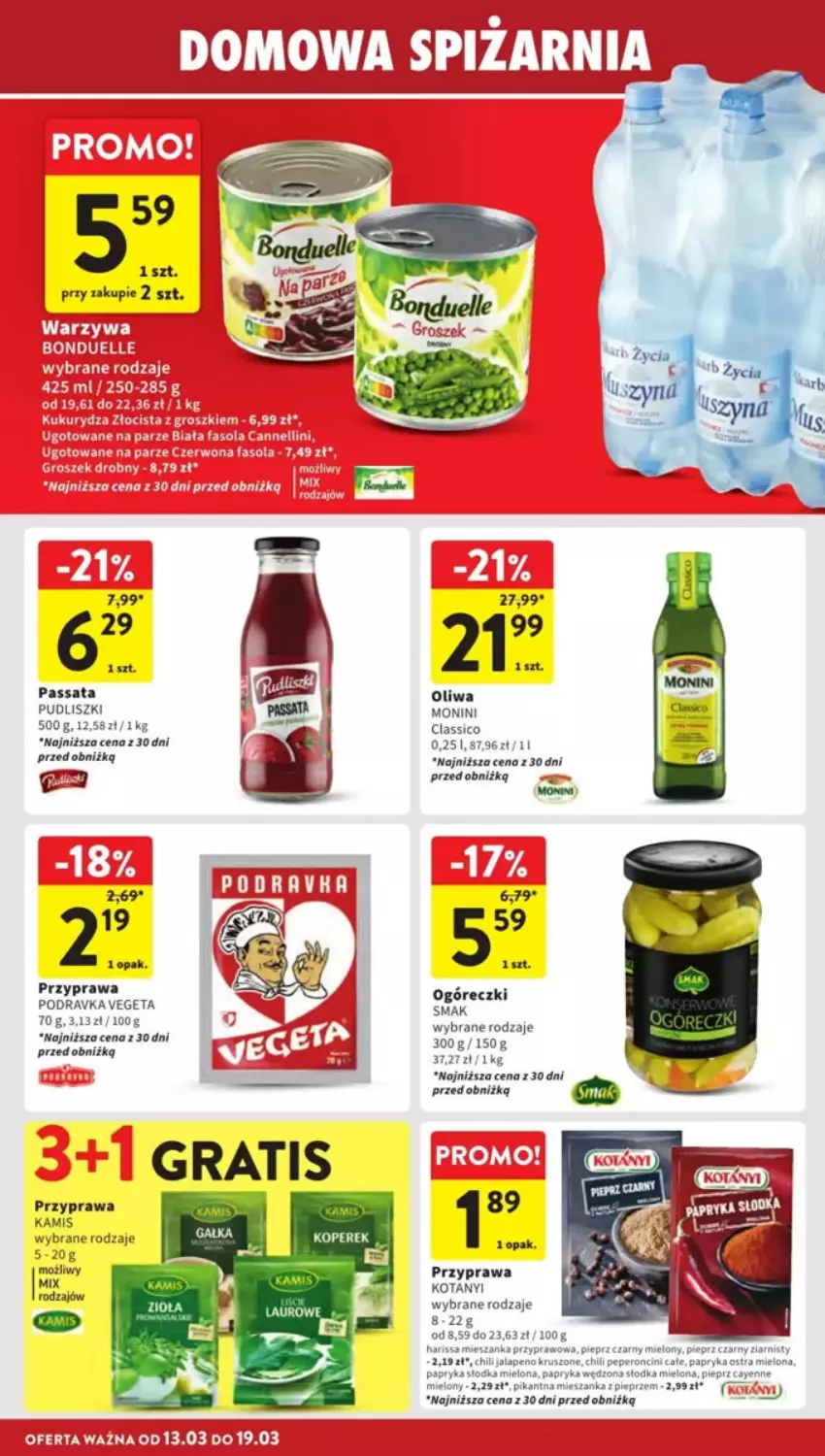 Gazetka promocyjna Intermarche - ważna 13.03 do 19.03.2025 - strona 21 - produkty: Fa, Kamis, LANA, LG, Monini, Oliwa, Papryka, Pieprz, Pudliszki, Vegeta