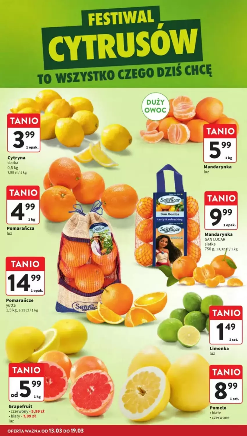 Gazetka promocyjna Intermarche - ważna 13.03 do 19.03.2025 - strona 4 - produkty: Fa, Gra, Pomarańcze, Pomelo, Siatka