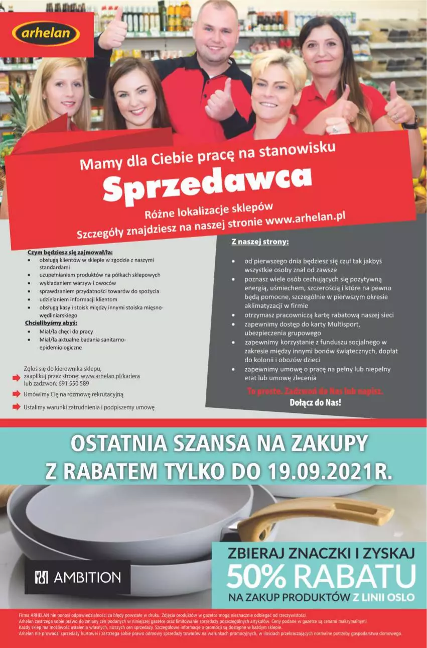 Gazetka promocyjna Arhelan - Gazetka - ważna 27.08 do 05.09.2021 - strona 24 - produkty: Ambition, Dzieci, O nas, Piec, Półka, Por, Sport