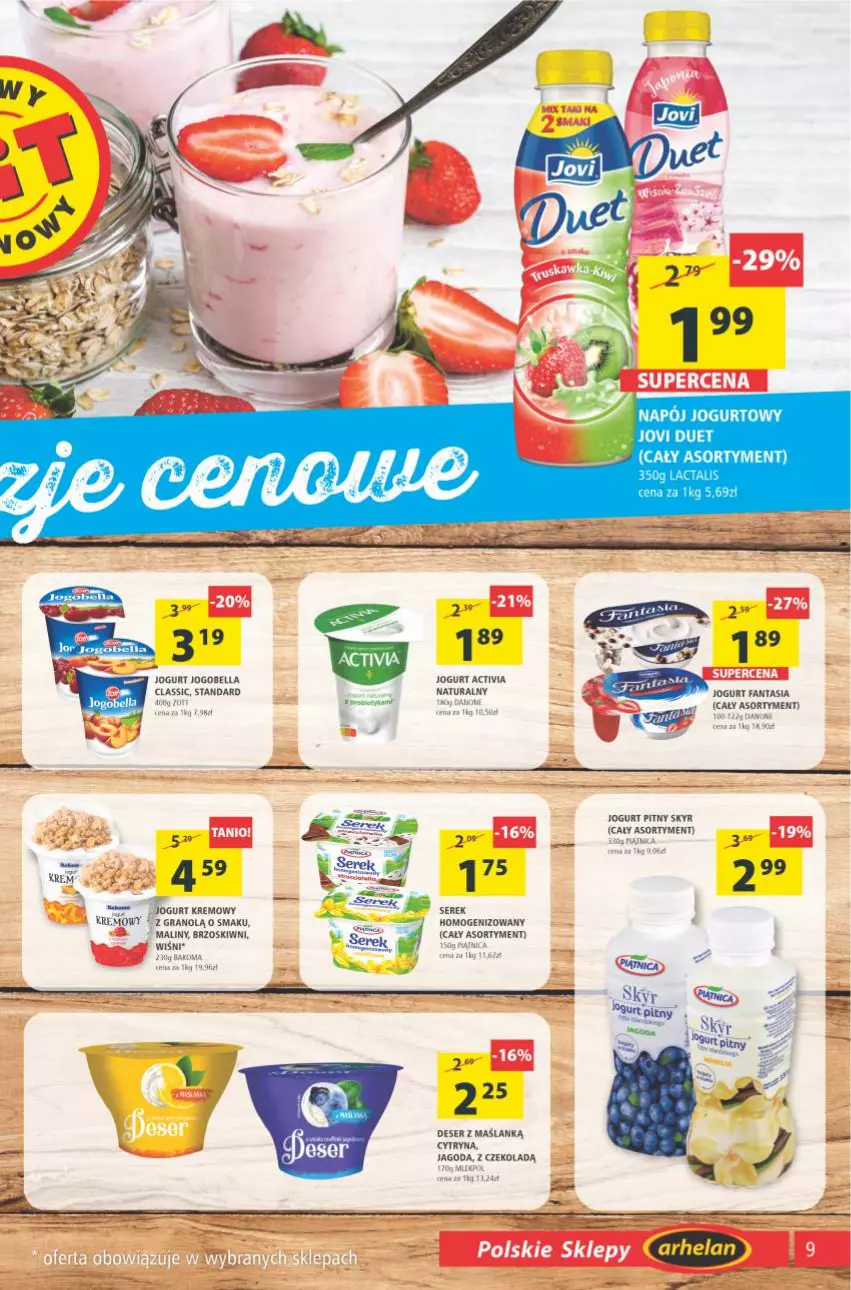 Gazetka promocyjna Arhelan - Gazetka - ważna 27.08 do 05.09.2021 - strona 9 - produkty: Activia, Bell, Deser, Fa, Fanta, Gra, Jogurt, Jogurt pitny, Maliny, Ser, Serek