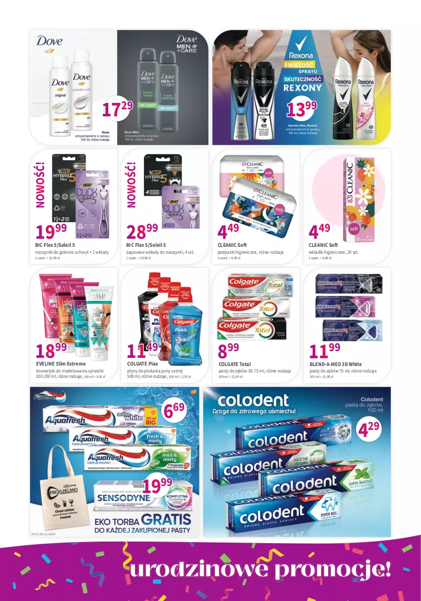 Gazetka promocyjna Drogerie Polskie - Gazetka - ważna 09.06 do 30.06.2023 - strona 7 - produkty: BIC, Blend-a-Med, Cleanic, Colgate, Colgate Total, Eveline, LG, Podpaski, Wkładki