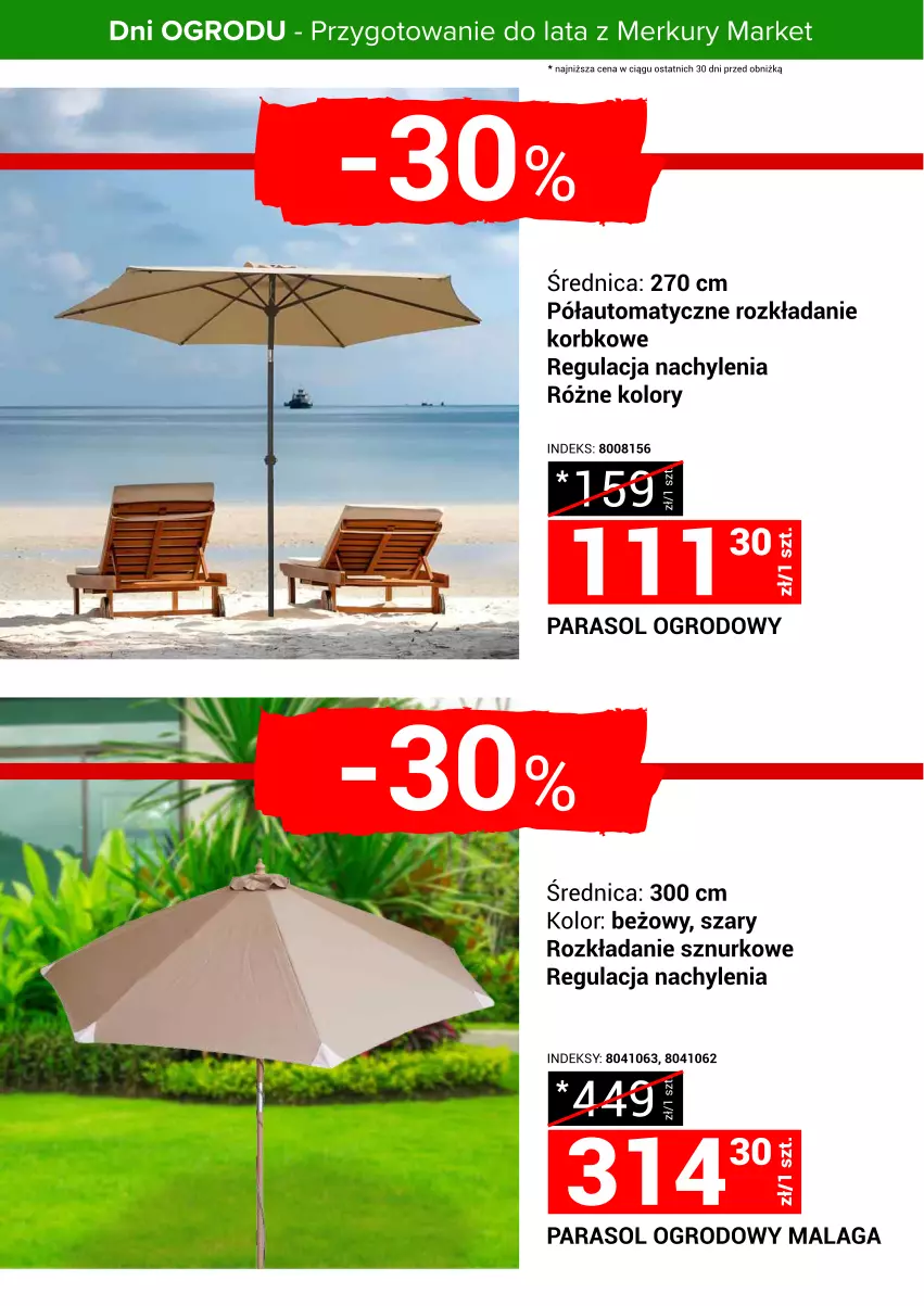 Gazetka promocyjna Merkury Market - Przygotowanie do lata z Merkury Market - ważna 17.05 do 25.05.2025 - strona 13 - produkty: Parasol