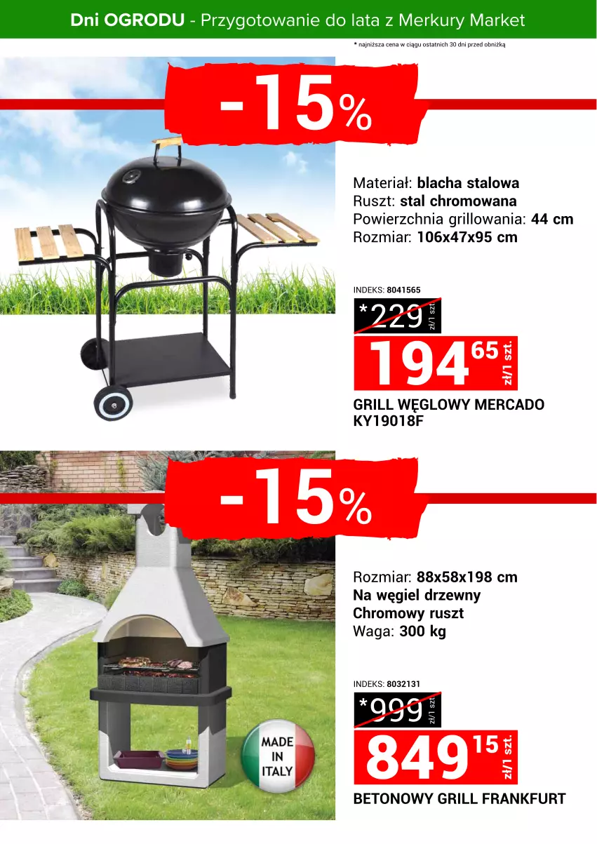 Gazetka promocyjna Merkury Market - Przygotowanie do lata z Merkury Market - ważna 17.05 do 25.05.2025 - strona 6 - produkty: Grill, Waga, Węgiel drzewny