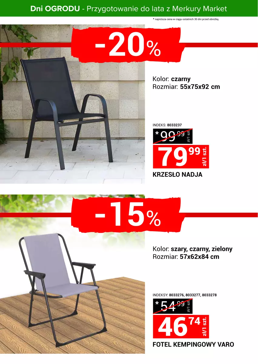 Gazetka promocyjna Merkury Market - Przygotowanie do lata z Merkury Market - ważna 17.05 do 25.05.2025 - strona 9 - produkty: Fotel, Fotel kempingowy, Krzesło