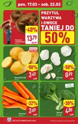 Gazetka promocyjna Aldi - Pełna oferta - Gazetka - ważna od 22.03 do 22.03.2025 - strona 2 - produkty: Warzywa, Czosnek, Warzywa i owoce, Ziemniaki, Owoce, Brokuły, Pomidory