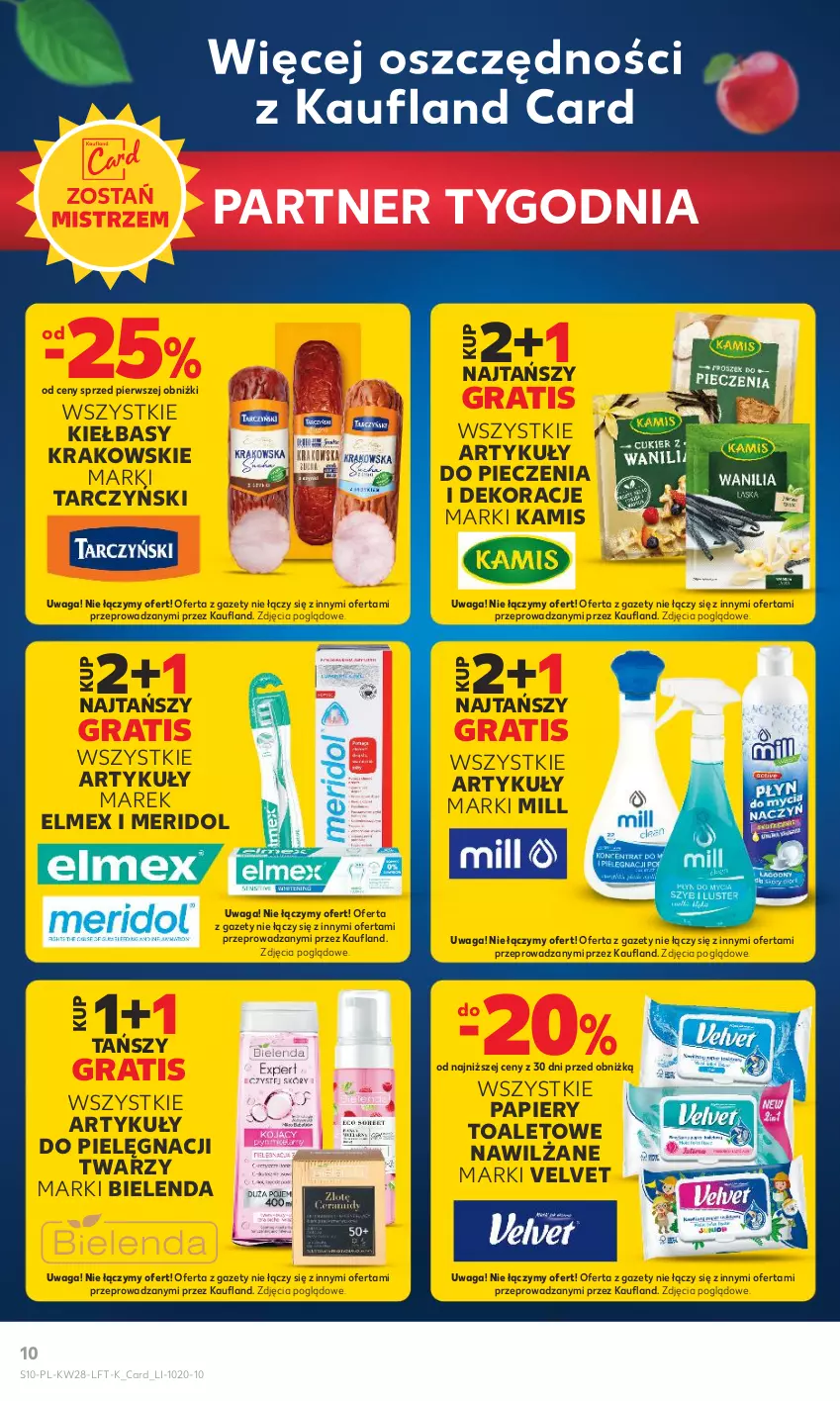 Gazetka promocyjna Kaufland - Gazetka tygodnia - ważna 13.07 do 19.07.2023 - strona 10 - produkty: Bielenda, Elmex, Gra, Kamis, Papier, Piec, Tarczyński, Velvet, Waga