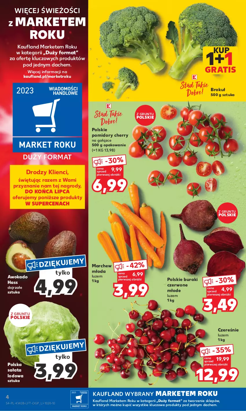 Gazetka promocyjna Kaufland - Gazetka tygodnia - ważna 13.07 do 19.07.2023 - strona 4 - produkty: Buraki, Gra, Grunt, Pomidory, Sałat, Sałata lodowa