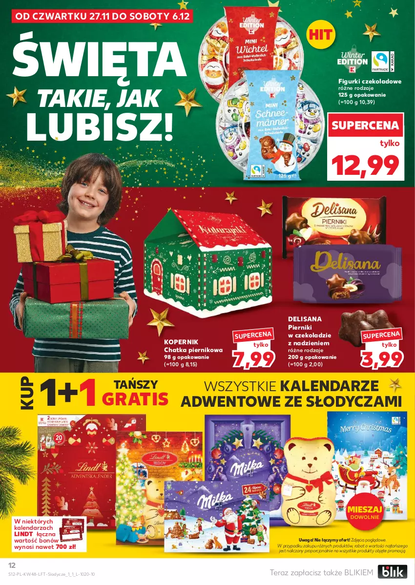 Gazetka promocyjna Kaufland - Gazetka tygodnia - ważna 27.11 do 03.12.2025 - strona 12 - produkty: Gra, Isana, Kalendarz, Lindt, Lody, Piernik, Pierniki w czekoladzie, Por, Tera, Waga