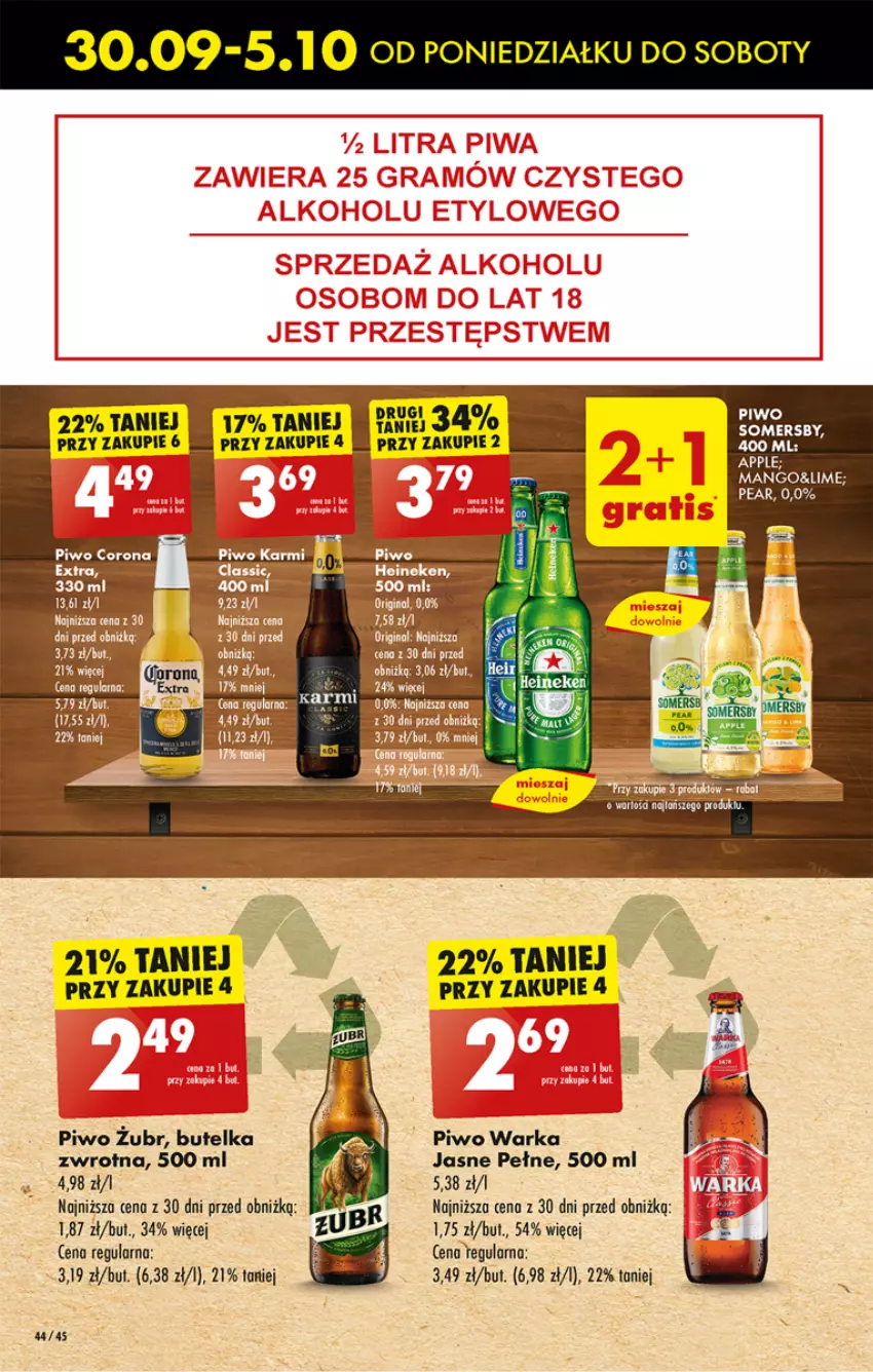 Gazetka promocyjna Biedronka - Od Poniedziałku - ważna 30.09 do 05.10.2024 - strona 56 - produkty: Piwo, Somersby, Warka