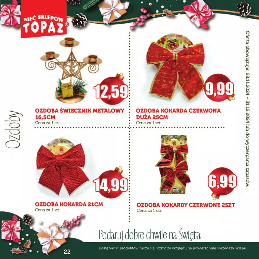 Gazetka promocyjna Topaz - Gazetka - ważna 28.11 do 31.12.2024 - strona 22