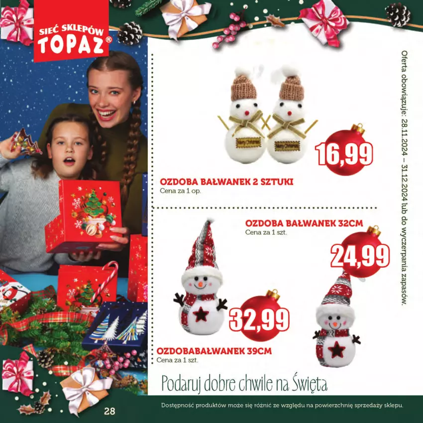 Gazetka promocyjna Topaz - Gazetka - ważna 28.11 do 31.12.2024 - strona 28