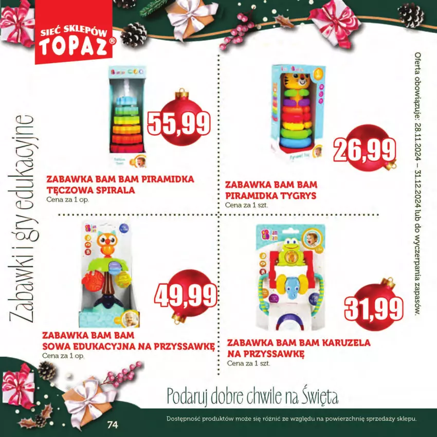 Gazetka promocyjna Topaz - Gazetka - ważna 28.11 do 31.12.2024 - strona 74