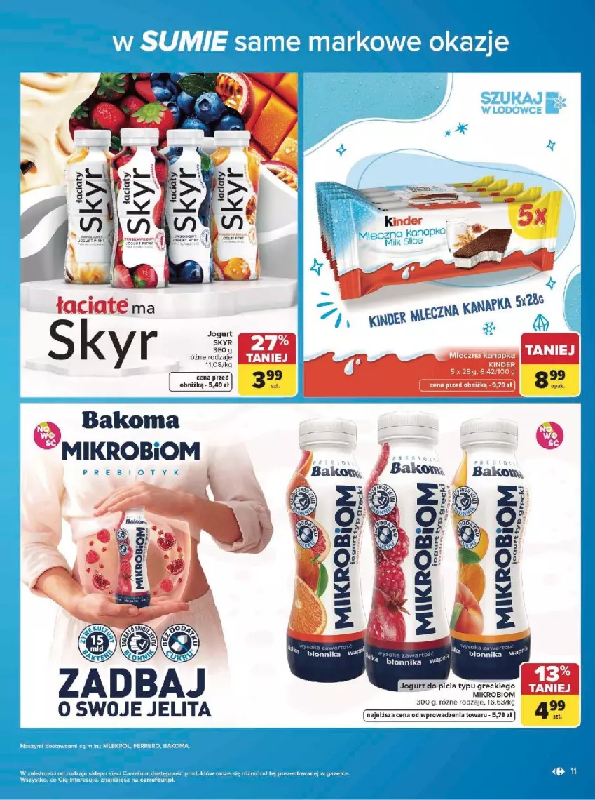 Gazetka promocyjna Carrefour - Gazetka w SUMIE same markowe okazje - ważna 08.06 do 20.06.2026 - strona 11 - produkty: Bakoma, Fa, Jogurt, Sok, SVR