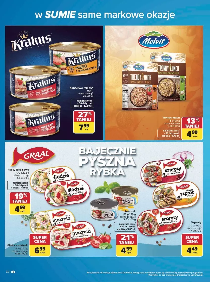 Gazetka promocyjna Carrefour - Gazetka w SUMIE same markowe okazje - ważna 08.06 do 20.06.2026 - strona 32 - produkty: Fa, Ser, Szprot