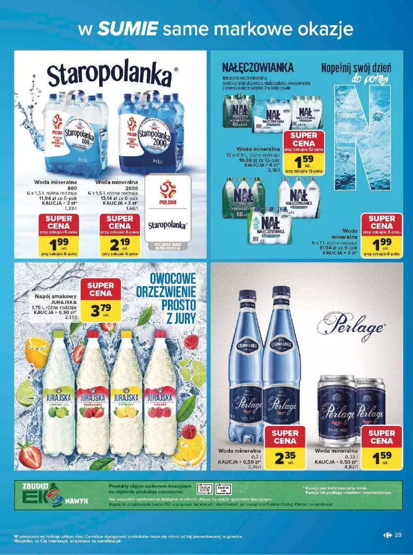 Gazetka promocyjna Carrefour - Gazetka w SUMIE same markowe okazje - ważna 08.06 do 20.06.2026 - strona 39 - produkty: LG, Nałęczowianka, Por, Woda, Woda mineralna