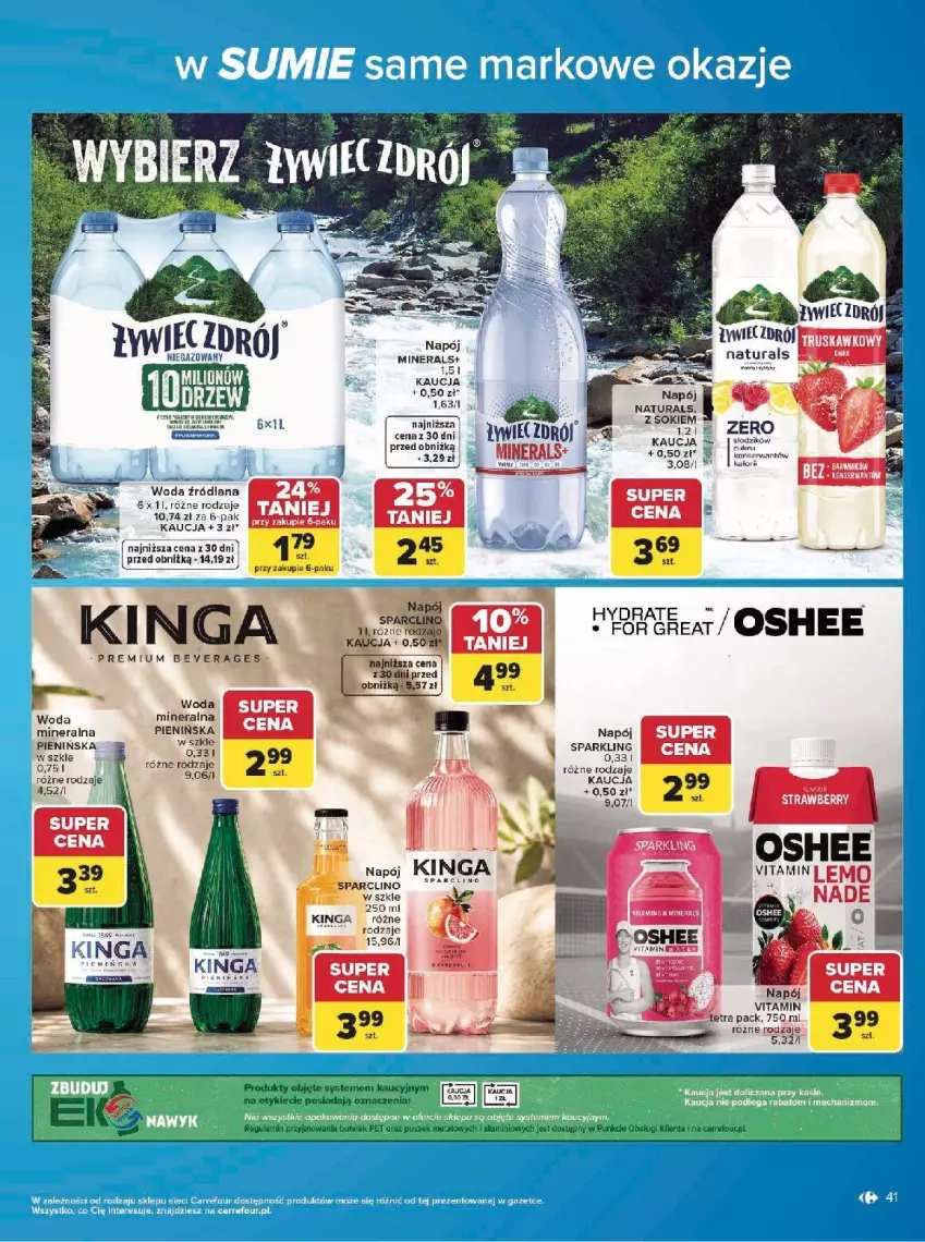 Gazetka promocyjna Carrefour - Gazetka w SUMIE same markowe okazje - ważna 08.06 do 20.06.2026 - strona 41 - produkty: Clin, Fa, LANA, Napój, Sok, Woda, Woda mineralna