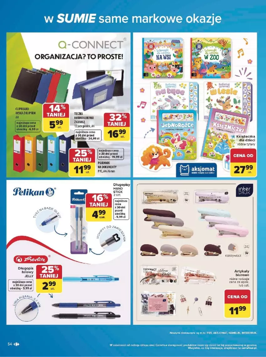 Gazetka promocyjna Carrefour - Gazetka w SUMIE same markowe okazje - ważna 08.06 do 20.06.2026 - strona 54 - produkty: Długopis, Dzieci, Fa, Pojemnik