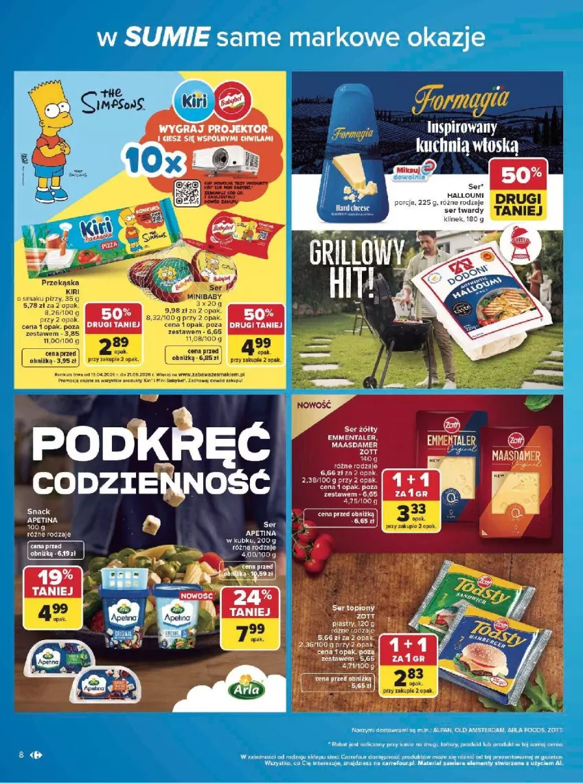 Gazetka promocyjna Carrefour - Gazetka w SUMIE same markowe okazje - ważna 08.06 do 20.06.2026 - strona 8 - produkty: Emmental, Gra, Maasdam, Ser, Ser topiony, Top