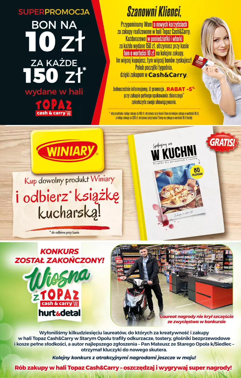 Gazetka promocyjna Topaz - Gazetka - ważna 29.04 do 05.05.2021 - strona 7 - produkty: Głośnik, Kosz, Laur, Odkurzacz, Odkurzacze, Olej, Tera, Top, Toster