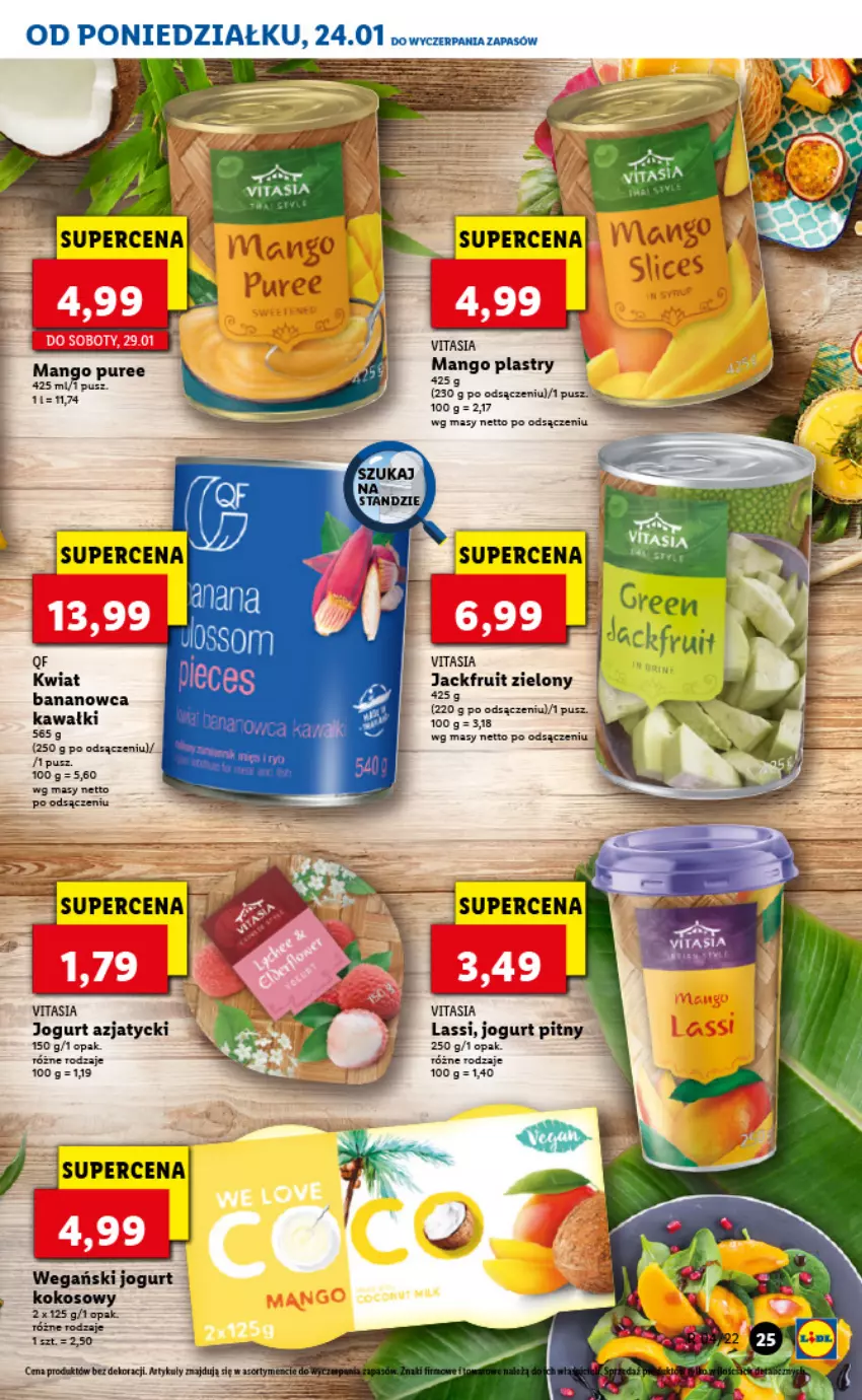 Gazetka promocyjna Lidl - GAZETKA - ważna 24.01 do 26.01.2022 - strona 25 - produkty: Jogurt, Jogurt pitny, Kawa, Kokos, Mango, Pur