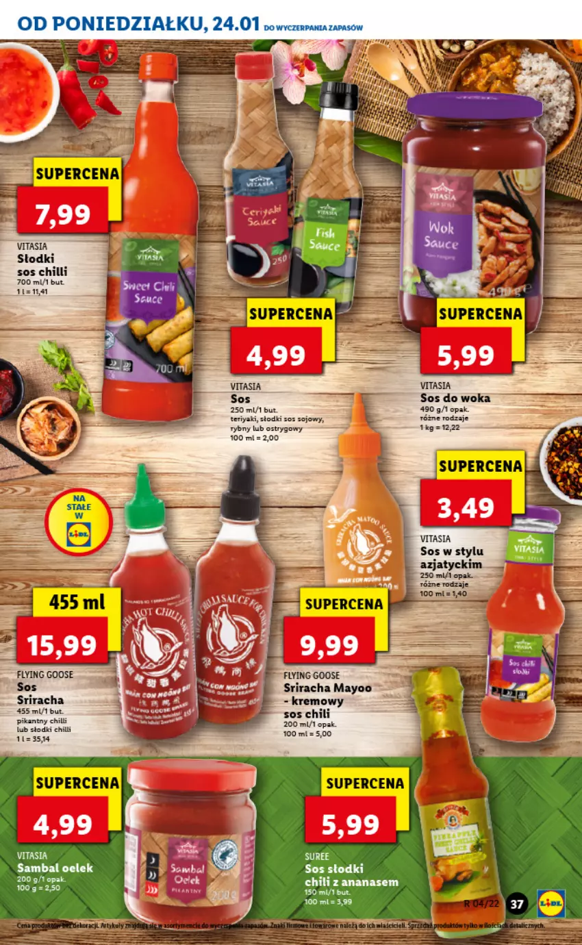 Gazetka promocyjna Lidl - GAZETKA - ważna 24.01 do 26.01.2022 - strona 37 - produkty: Ananas, Sos, Sos chilli