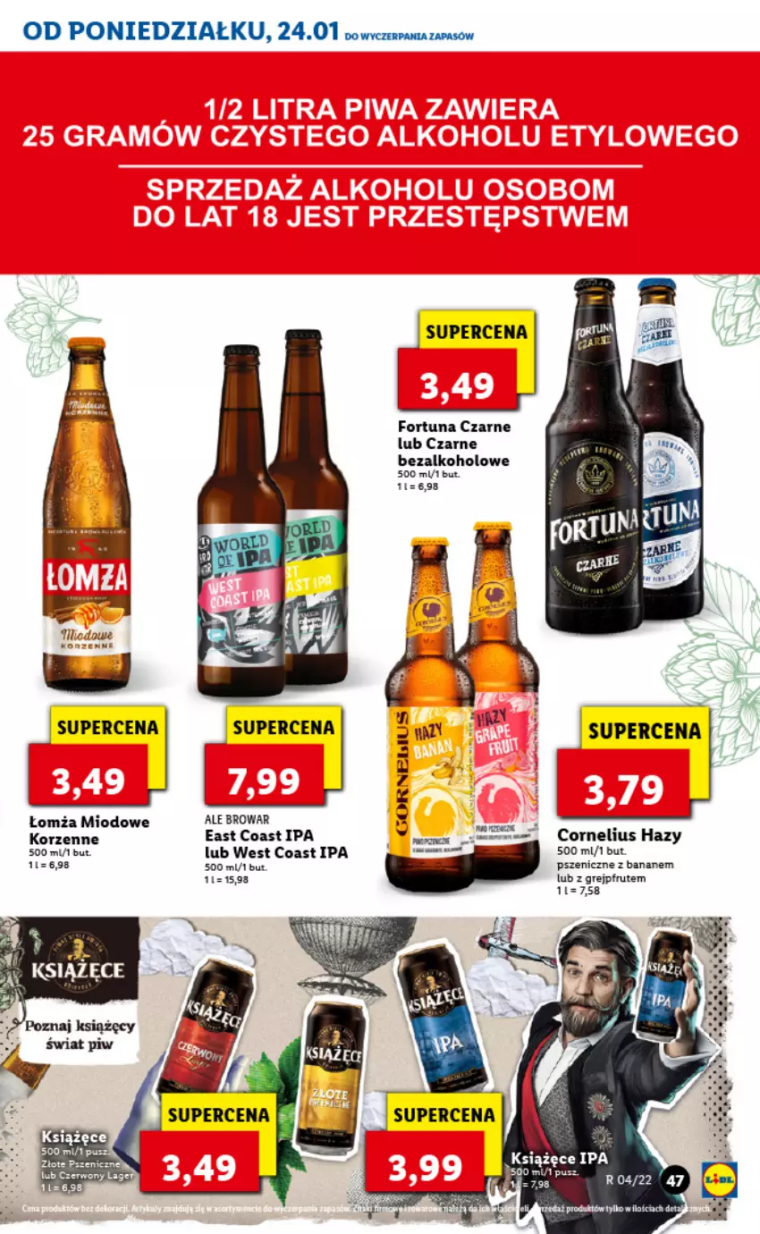 Gazetka promocyjna Lidl - GAZETKA - ważna 24.01 do 26.01.2022 - strona 51 - produkty: Fortuna, Grejpfrut, Książęce, Por