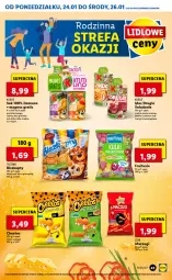 Gazetka promocyjna Lidl - GAZETKA - Gazetka - ważna od 26.01 do 26.01.2022 - strona 47 - produkty: Kasza jaglana, Piec, Cheetos, Sok, Mus, Gra, LANA, Kubuś, Kasza, Mango, Biszkopty, Fa