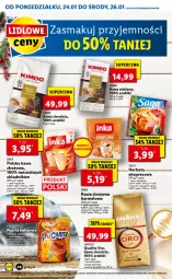 Gazetka promocyjna Lidl - GAZETKA - Gazetka - ważna od 26.01 do 26.01.2022 - strona 52 - produkty: Por, Mus, Inka, Kawa zbożowa, Kawa ziarnista, Saga, Kawa mielona, Kawa, Taca, Lavazza, Herbata, Kakao, Napój