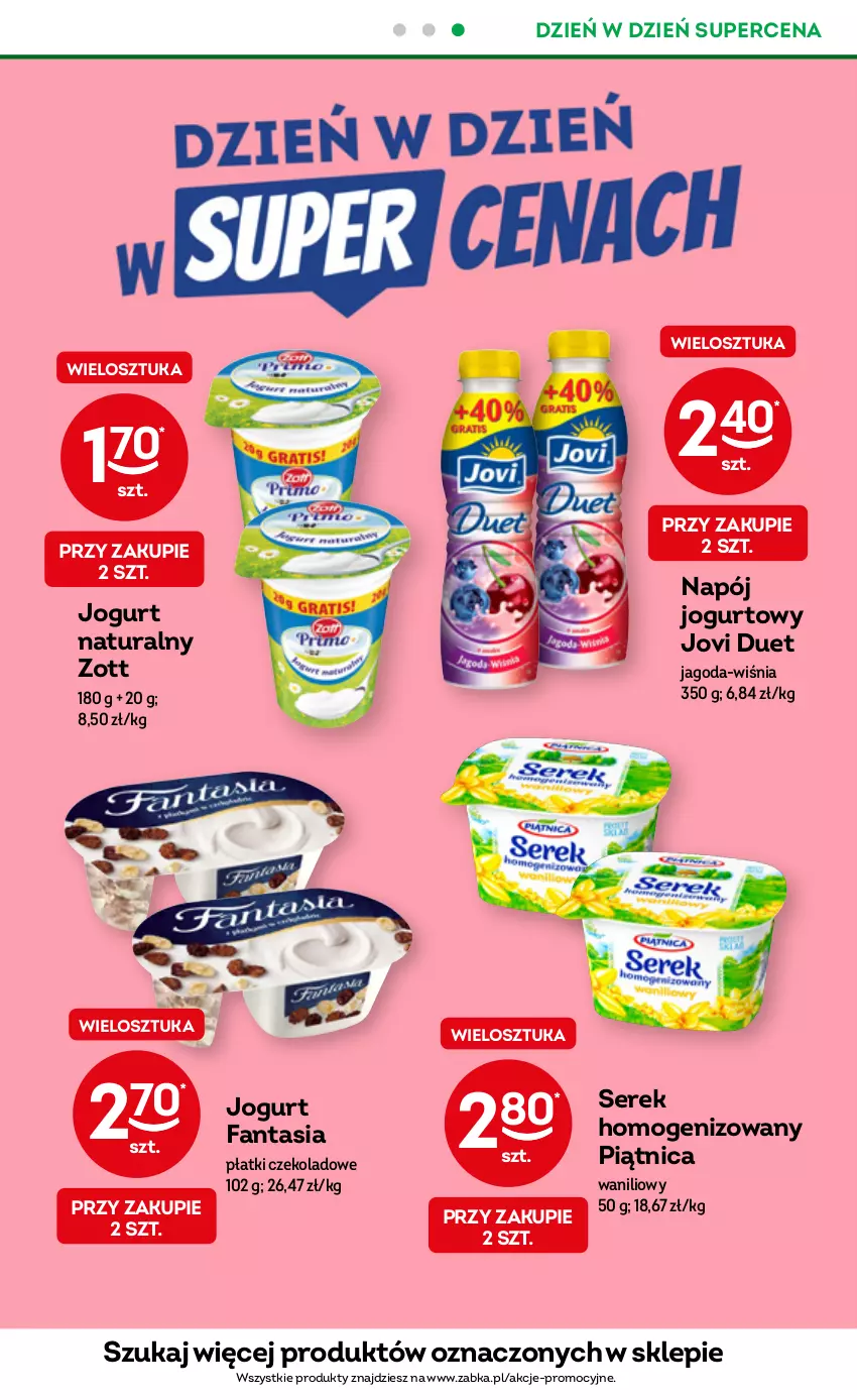 Gazetka promocyjna Żabka - ważna 19.07 do 01.08.2023 - strona 11 - produkty: Fa, Fanta, Jogurt, Jogurt naturalny, Napój, Napój jogurtowy, Piątnica, Ser, Serek, Serek homogenizowany, Zott