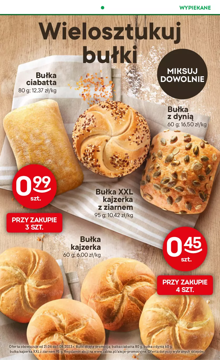 Gazetka promocyjna Żabka - ważna 19.07 do 01.08.2023 - strona 36 - produkty: Bułka, Ciabatta, Dynią, Kajzerka