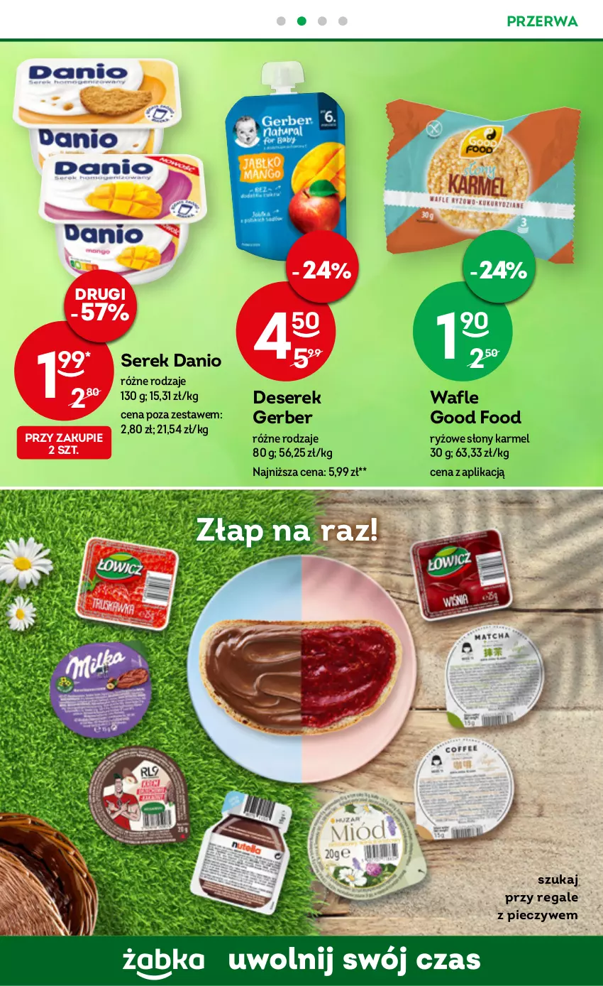 Gazetka promocyjna Żabka - ważna 19.07 do 01.08.2023 - strona 43 - produkty: Danio, Deser, Gerber, Piec, Ryż, Ser, Serek, Wafle