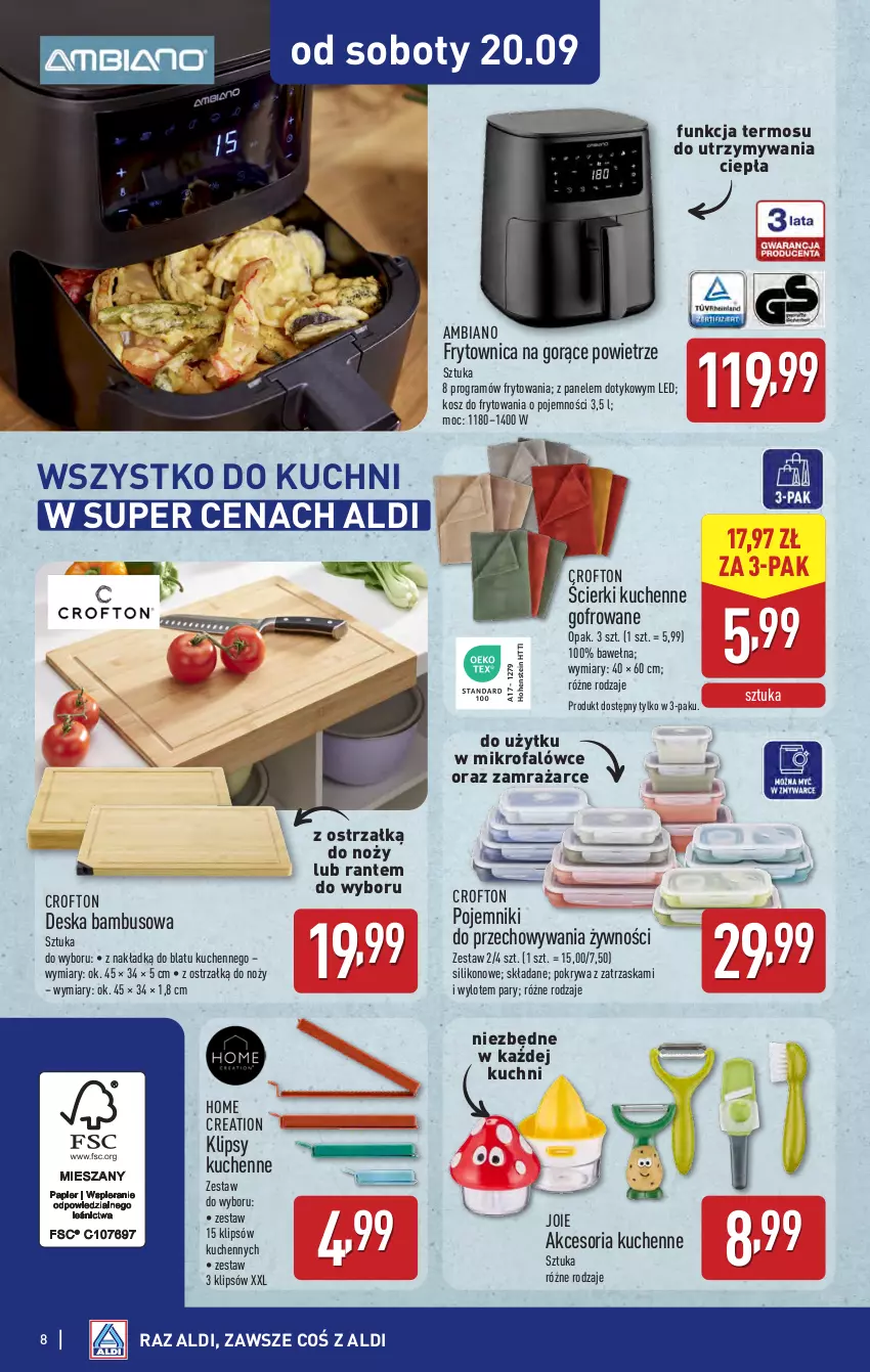Gazetka promocyjna Aldi - Artykuły przemysłowe i tekstylia - ważna 17.09 do 20.09.2025 - strona 8 - produkty: Fa, Gra, Kosz, Noż, Pojemnik, Pokrywa, Termos, Wełna