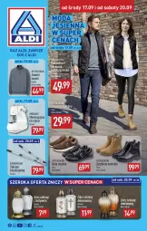 Gazetka promocyjna Aldi - Artykuły przemysłowe i tekstylia - Gazetka - ważna od 20.09 do 20.09.2025 - strona 1 - produkty: Teleskop, Sweter, Gin, Sztyblety, Buty, Sekator, Kamizelka, Moda, Szyna, Legginsy, Znicz, Fa