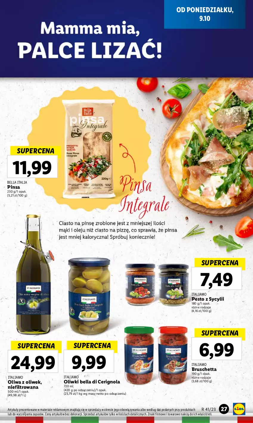 Gazetka promocyjna Lidl - GAZETKA - ważna 09.10 do 11.10.2023 - strona 31 - produkty: Bell, Bella, Oliwa, Oliwa z oliwek, Oliwki, Pesto