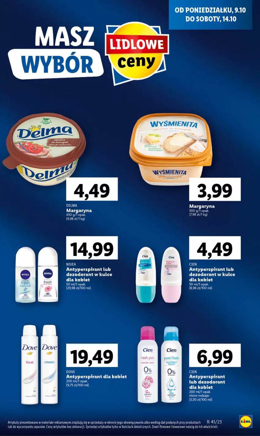 Gazetka promocyjna Lidl - GAZETKA - ważna 09.10 do 11.10.2023 - strona 9 - produkty: Antyperspirant, Dezodorant, Dove, Margaryna