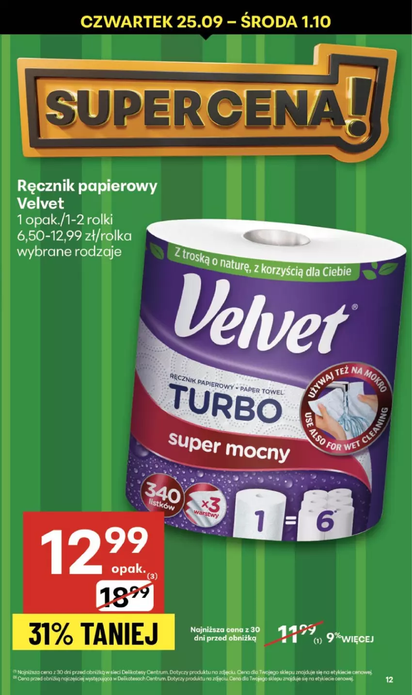 Gazetka promocyjna Delikatesy Centrum - Franczyza DC39 Czwartek - ważna 25.09 do 01.10.2025 - strona 12 - produkty: Olej, Rolki, Rum, Velvet