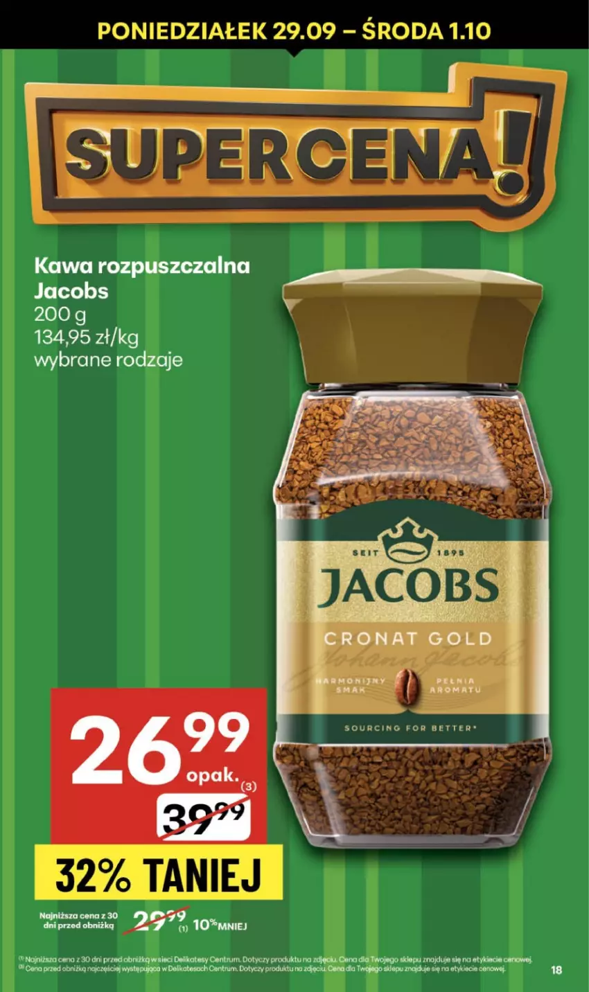 Gazetka promocyjna Delikatesy Centrum - Franczyza DC39 Czwartek - ważna 25.09 do 01.10.2025 - strona 18 - produkty: Jacobs, Kawa, Kawa rozpuszczalna, Rum