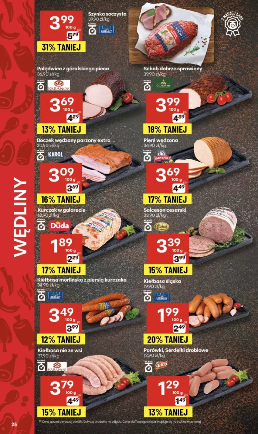Gazetka promocyjna Delikatesy Centrum - Franczyza DC39 Czwartek - ważna 25.09 do 01.10.2025 - strona 25 - produkty: Fa, Parówki, Piec, Polędwica, Ser, Serdelki