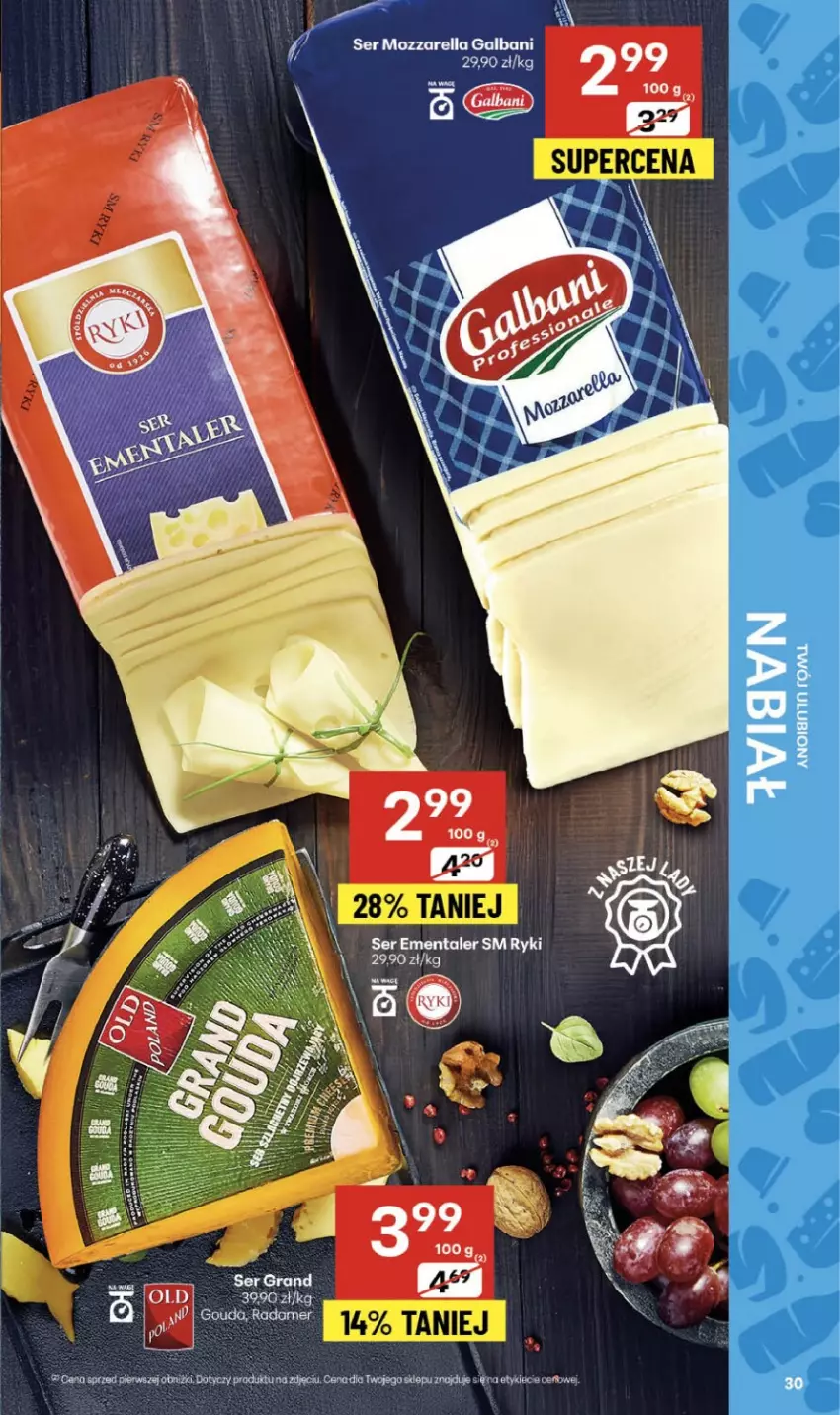 Gazetka promocyjna Delikatesy Centrum - Franczyza DC39 Czwartek - ważna 25.09 do 01.10.2025 - strona 30 - produkty: Ementaler, Galbani, Gouda, Gra, Radamer, Ser