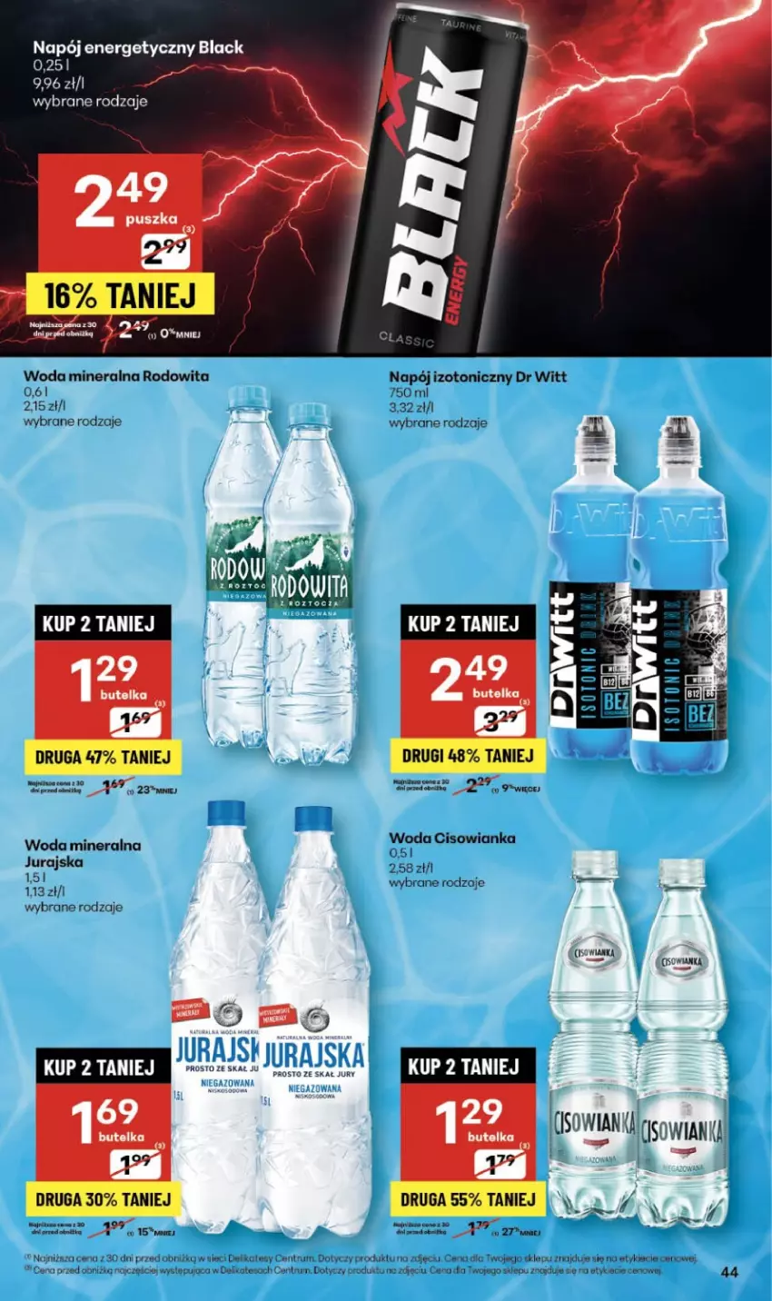 Gazetka promocyjna Delikatesy Centrum - Franczyza DC39 Czwartek - ważna 25.09 do 01.10.2025 - strona 44 - produkty: Lack, Napój, Napój energetyczny