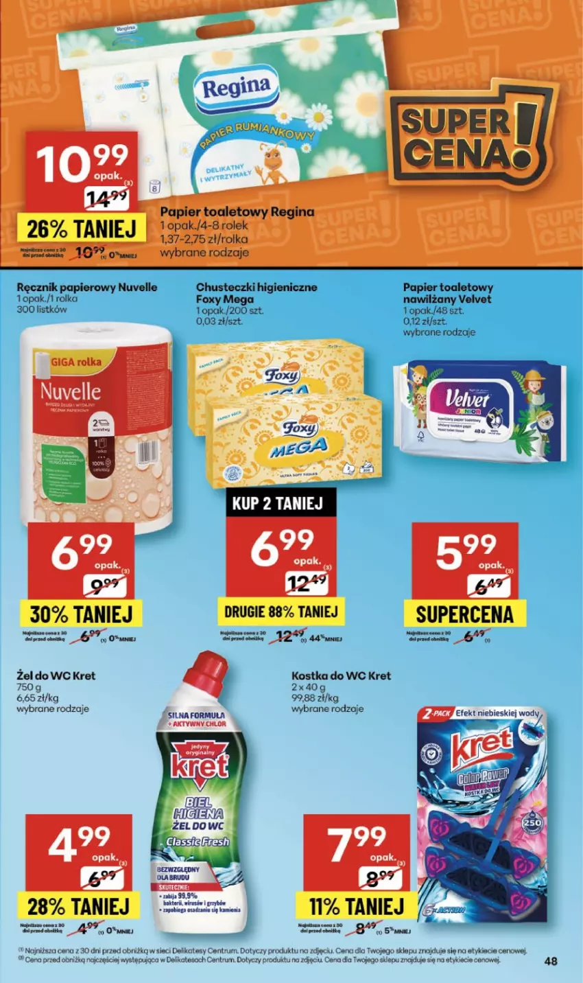 Gazetka promocyjna Delikatesy Centrum - Franczyza DC39 Czwartek - ważna 25.09 do 01.10.2025 - strona 48 - produkty: Foxy, Kostka do wc, Kret, Rum