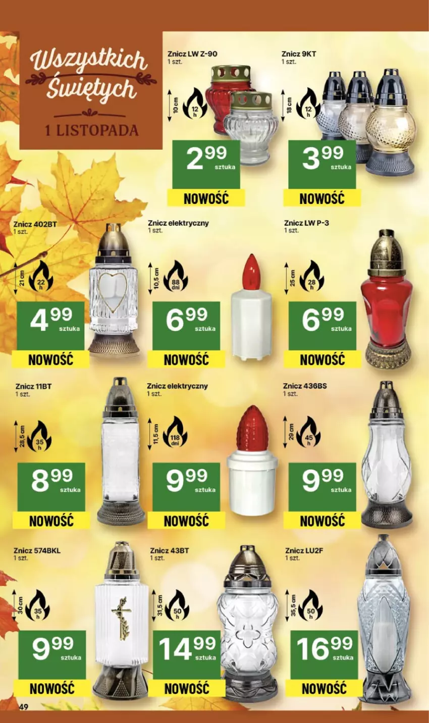 Gazetka promocyjna Delikatesy Centrum - Franczyza DC39 Czwartek - ważna 25.09 do 01.10.2025 - strona 49 - produkty: Top, Znicz