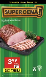 Gazetka promocyjna Delikatesy Centrum - Franczyza DC39 Czwartek - Gazetka - ważna od 01.10 do 01.10.2025 - strona 9 - produkty: Krakus, Szynka