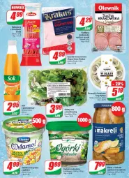 Gazetka promocyjna Dino - Gazetka - Gazetka - ważna od 31.05 do 31.05.2022 - strona 16 - produkty: Krakus, Sok, Ser, Por, Szynka konserwowa, Duda, Sałat, Szynka, Sport, Koreczki śledziowe, Kabanos, Olej, Olewnik, LG