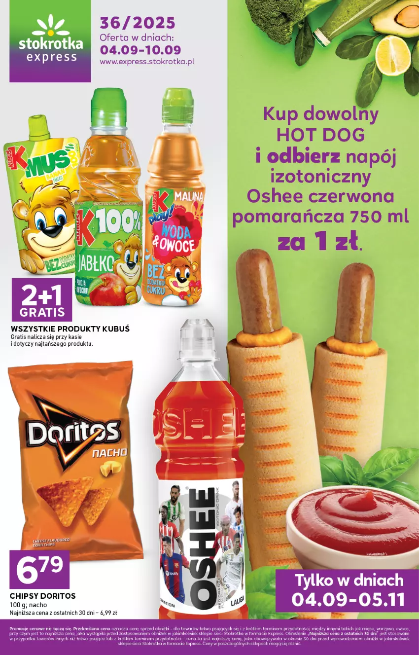 Gazetka promocyjna Stokrotka - Stokrotka Express - ważna 04.09 do 10.09.2025 - strona 1 - produkty: Chipsy, Gra, Kubuś, Orka, Owoce