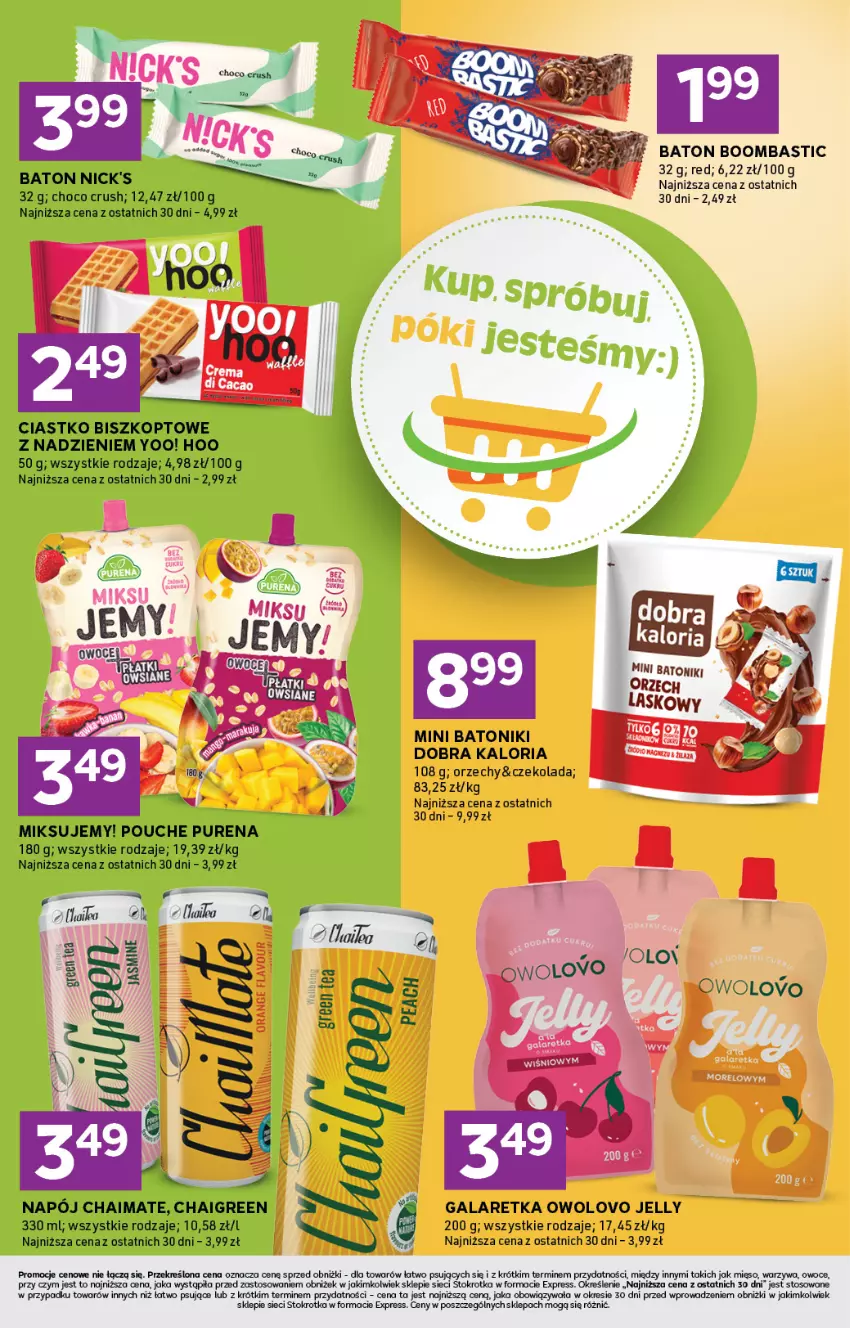 Gazetka promocyjna Stokrotka - Stokrotka Express - ważna 04.09 do 10.09.2025 - strona 5 - produkty: Baton, Czekolada, Gala, Galaretka, Mięso, Owoce, Pur, Tonik, Warzywa