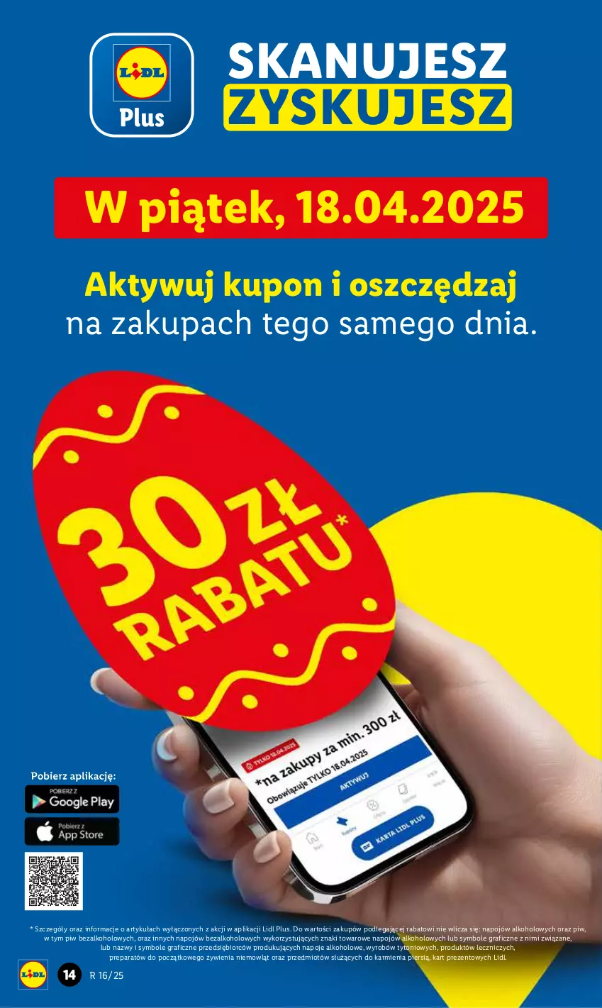 Gazetka promocyjna Lidl - GAZETKA - ważna 17.04 do 19.04.2025 - strona 14 - produkty: Gra, Karmi, Napoje, Znicz