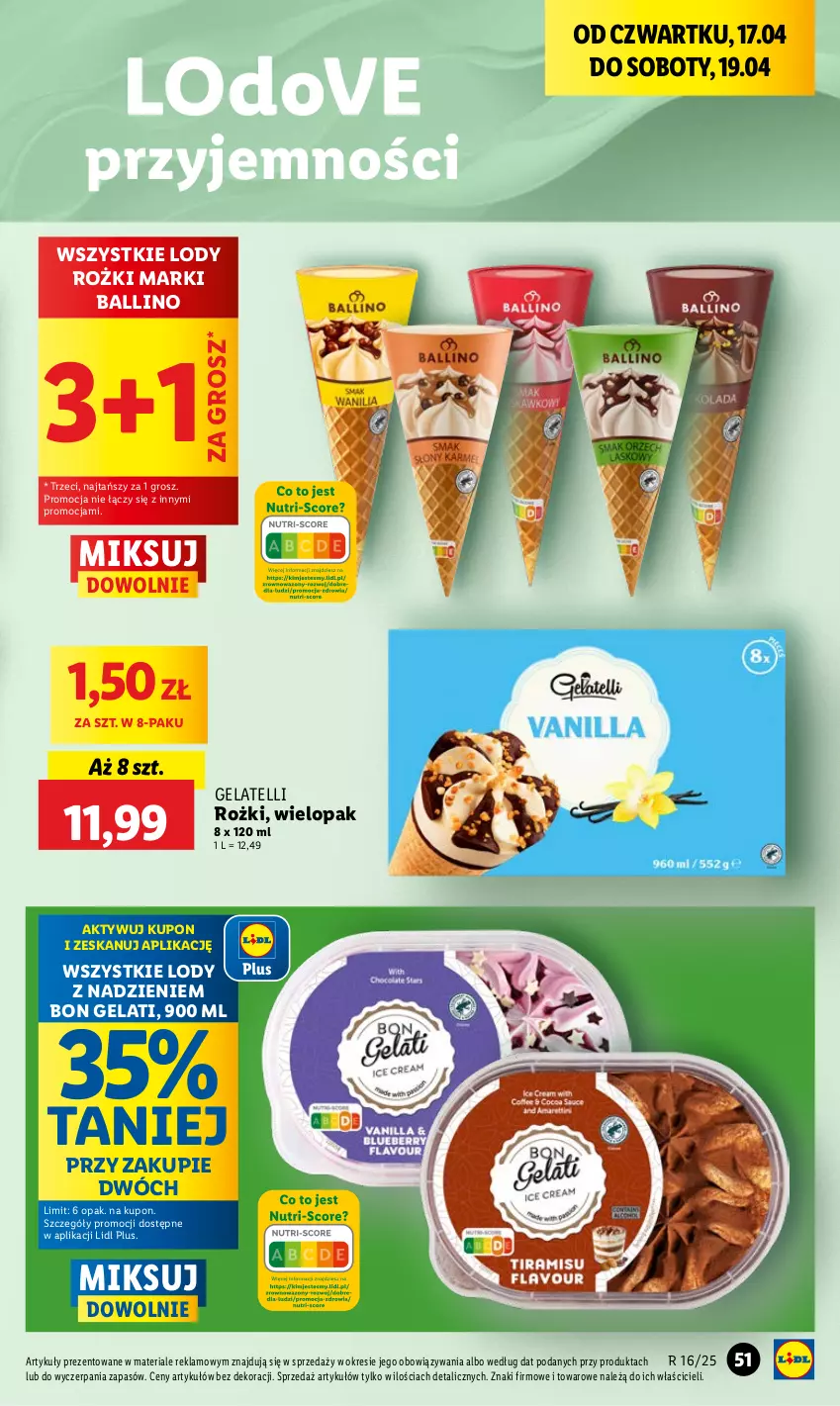 Gazetka promocyjna Lidl - GAZETKA - ważna 17.04 do 19.04.2025 - strona 53 - produkty: Dove, Lody
