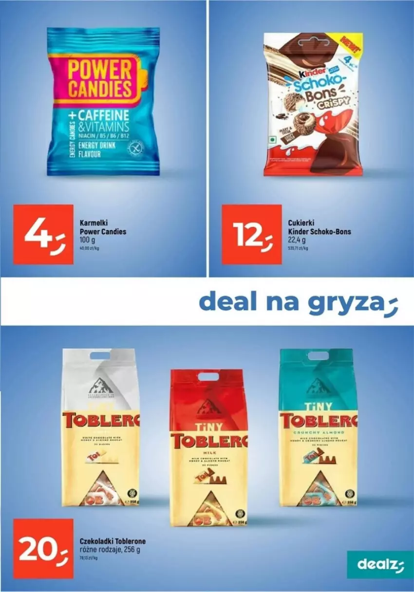 Gazetka promocyjna Dealz - ważna 09.05 do 15.05.2024 - strona 32 - produkty: Cukier, Cukierki, Kinder, Toblerone