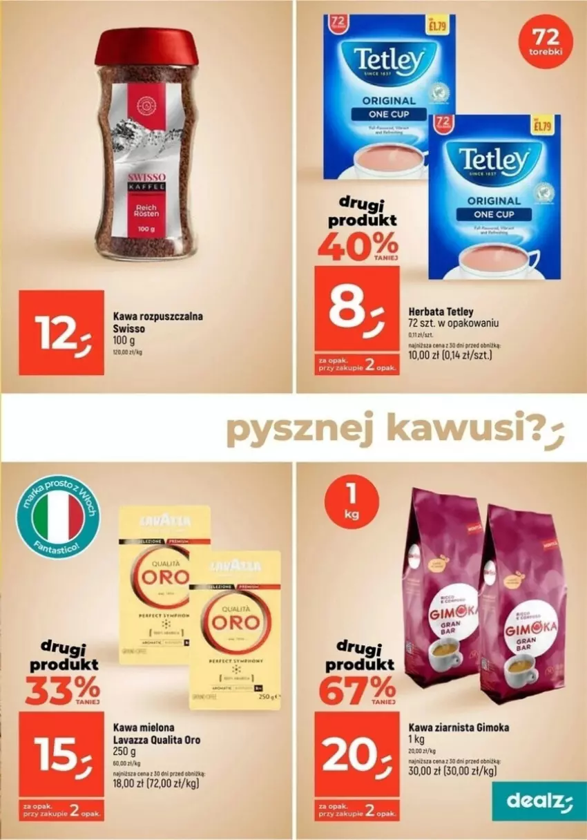 Gazetka promocyjna Dealz - ważna 09.05 do 15.05.2024 - strona 5 - produkty: Fa, Gimoka, Herbata, Kawa, Kawa mielona, Kawa rozpuszczalna, Kawa ziarnista, Lavazza, Tetley